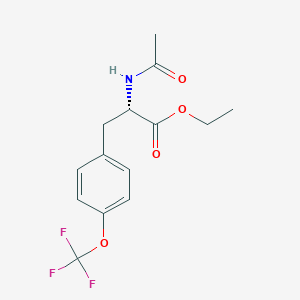 molecular formula C14H16F3NO4 B12828772 ethyl (2S)-2-acetamido-3-[4-(trifluoromethoxy)phenyl]propanoate 