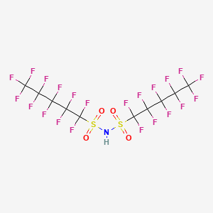 molecular formula (C5F11SO2)2NH<br>C10HF22NO4S2 B12828777 1,1,2,2,3,3,4,4,5,5,5-Undecafluoro-N-((perfluoropentyl)sulfonyl)pentane-1-sulfonamide CAS No. 752232-72-7