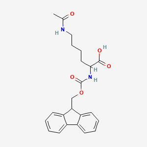 molecular formula C23H26N2O5 B12828781 N|A-[(9H-Fluoren-9-ylmethoxy)carbonyl]-N|A-acetyl-L-lysine 