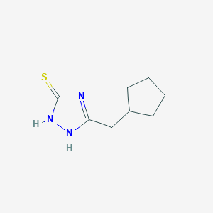 molecular formula C8H13N3S B12828796 5-(cyclopentylmethyl)-4H-1,2,4-triazole-3-thiol 