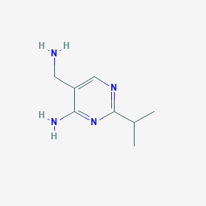 molecular formula C8H14N4 B12828804 5-(Aminomethyl)-2-isopropylpyrimidin-4-amine 