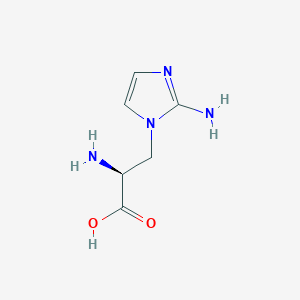 molecular formula C6H10N4O2 B12828821 (S)-2-Amino-3-(2-amino-1H-imidazol-1-yl)propanoic acid 