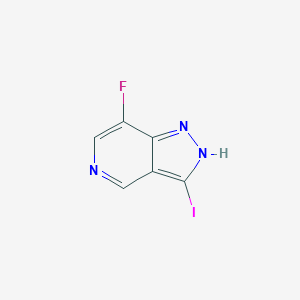 molecular formula C6H3FIN3 B12828829 7-Fluoro-3-iodo-1H-pyrazolo[4,3-c]pyridine 