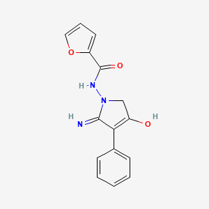 Furan-2-carboxylic acid (5-amino-3-oxo-4-phenyl-2,3-dihydro-pyrrol-1-yl)-amide