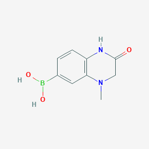 molecular formula C9H11BN2O3 B12828838 (4-Methyl-2-oxo-1,2,3,4-tetrahydroquinoxalin-6-yl)boronic acid 