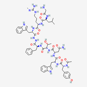 molecular formula C65H85N17O13 B12828842 (S)-N1-((8S,11S,16S,19S,20R,E)-11-((1H-Indol-3-yl)methyl)-3-amino-8-((S)-2-(2-aminoacetamido)-4-methylpentanamido)-16-benzyl-20-hydroxy-9,12,15,18-tetraoxo-2,4,10,13,14,17-hexaazahenicos-2-en-19-yl)-2-((R)-2-((R)-2-acetamido-3-(4-hydroxyphenyl)propanamido 