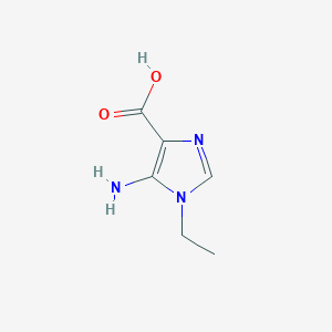 molecular formula C6H9N3O2 B12828851 5-Amino-1-ethyl-1H-imidazole-4-carboxylic acid 