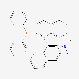 molecular formula C34H28NP B12828853 (1S)-2'-(Diphenylphosphino)-N,N-dimethyl-[1,1'-binaphthalen]-2-amine 