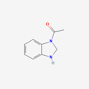 molecular formula C9H10N2O B12828878 1-(2,3-Dihydro-1H-benzo[d]imidazol-1-yl)ethanone 