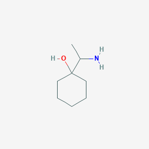 molecular formula C8H17NO B1282893 1-(1-Aminoethyl)cyclohexan-1-ol 