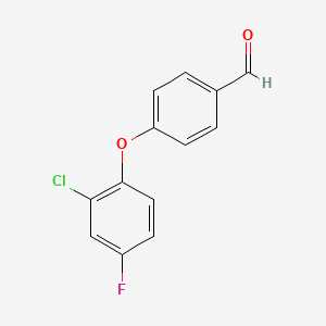 molecular formula C13H8ClFO2 B12828949 4-(2-Chloro-4-fluorophenoxy)benzaldehyde 