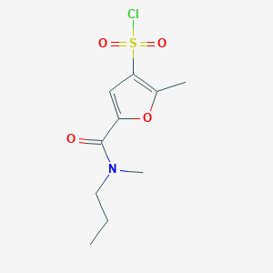 2-Methyl-5-(methyl(propyl)carbamoyl)furan-3-sulfonyl chloride