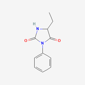 molecular formula C11H12N2O2 B12829033 5-Ethyl-3-phenylimidazolidine-2,4-dione 