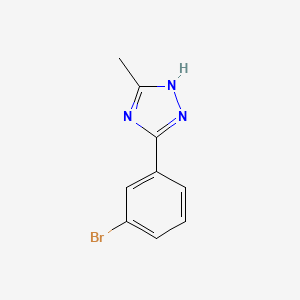 molecular formula C9H8BrN3 B12829048 3-(3-bromophenyl)-5-methyl-1H-1,2,4-triazole 