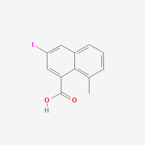 molecular formula C12H9IO2 B12829083 3-Iodo-8-methyl-1-naphthoic acid 