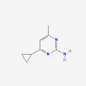 molecular formula C8H11N3 B1282911 4-Cyclopropyl-6-methyl-2-pyrimidinamine CAS No. 92238-61-4
