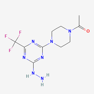 2-Hydrazino-4-(4-acetylpiperazin-1-yl)-6-trifluoromethyl-s-triazine