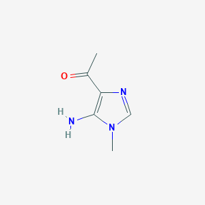 molecular formula C6H9N3O B12829124 1-(5-amino-1-methyl-1H-imidazol-4-yl)ethanone 