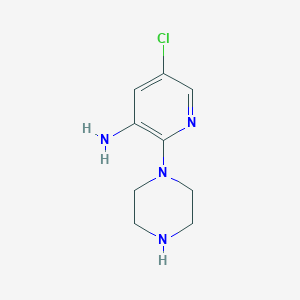 molecular formula C9H13ClN4 B12829154 5-Chloro-2-(piperazin-1-yl)pyridin-3-amine 