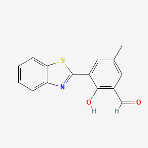 molecular formula C15H11NO2S B12829161 3-(Benzo[d]thiazol-2-yl)-2-hydroxy-5-methylbenzaldehyde 