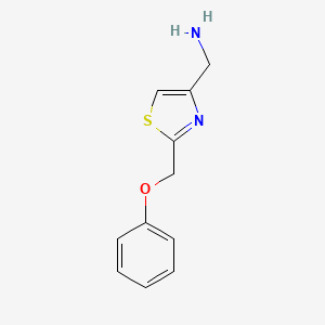 molecular formula C11H12N2OS B12829167 [2-(Phenoxymethyl)-1,3-thiazol-4-yl]methanamine 