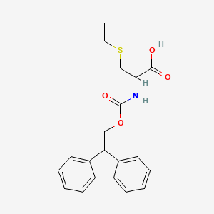 molecular formula C20H21NO4S B12829188 L-Cysteine,S-ethyl-N-[(9H-fluoren-9-ylmethoxy)carbonyl]- 