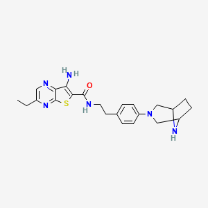 N-(4-(3,8-Diazabicyclo[3.2.1]octan-3-yl)phenethyl)-7-amino-3-ethylthieno[2,3-b]pyrazine-6-carboxamide