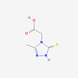molecular formula C5H7N3O2S B1282920 2-(3-methyl-5-thioxo-1H-1,2,4-triazol-4(5H)-yl)acetic acid CAS No. 42047-33-6