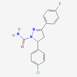 5-(4-Chlorophenyl)-3-(4-fluorophenyl)-4,5-dihydro-1H-pyrazole-1-carboxamide