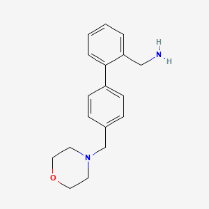 molecular formula C18H22N2O B12829240 {2-[4-(Morpholin-4-ylmethyl)phenyl]phenyl}methanamine 