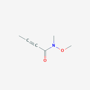 molecular formula C6H9NO2 B12829262 N-methoxy-N-methylbut-2-ynamide 