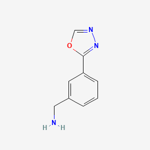 molecular formula C9H9N3O B12829282 [3-(1,3,4-Oxadiazol-2-yl)phenyl]methanamine 