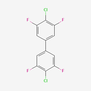 molecular formula C12H4Cl2F4 B12829296 4,4'-Dichloro-3,3',5,5'-tetrafluorobiphenyl CAS No. 75795-05-0