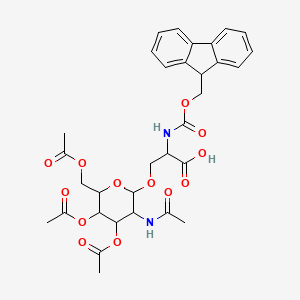 molecular formula C32H36N2O13 B12829311 Fmoc-Ser(GalNAc(Ac)-beta-D)-OH 