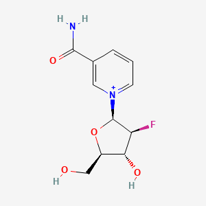 3-Carbamoyl-1-((2R,3S,4R,5R)-3-fluoro-4-hydroxy-5-(hydroxymethyl)tetrahydrofuran-2-yl)pyridin-1-ium