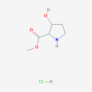 molecular formula C6H12ClNO3 B12829362 Methyl (2R,3R)-3-hydroxypyrrolidine-2-carboxylate hydrochloride 