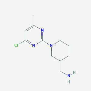 molecular formula C11H17ClN4 B12829371 (1-(4-Chloro-6-methylpyrimidin-2-yl)piperidin-3-yl)methanamine 