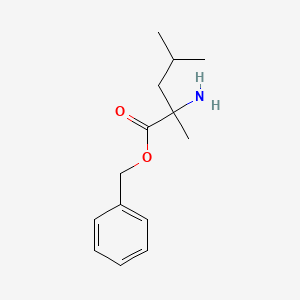 molecular formula C14H21NO2 B12829379 Benzyl 2-amino-2,4-dimethylpentanoate 