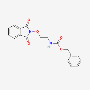 molecular formula C18H16N2O5 B1282941 苄基（2-（（1,3-二氧代异吲哚啉-2-基）氧基）乙基）氨基甲酸酯 CAS No. 168827-96-1