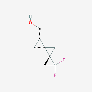 molecular formula C8H10F2O B12829421 [(2S,3R,4R)-5,5-difluorodispiro[2.0.24.13]heptan-2-yl]methanol 