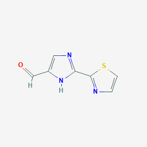 molecular formula C7H5N3OS B12829437 2-(Thiazol-2-yl)-1H-imidazole-5-carbaldehyde 