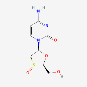 molecular formula C8H11N3O4S B12829451 1-(2-Hydroxymethyl-3-oxo-1,3-oxathiolan-5-yl)cytosine CAS No. 131086-23-2