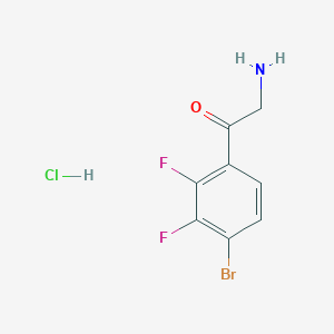 molecular formula C8H7BrClF2NO B12829474 4-Bromo-2,3-difluorophenacylamine hydrochloride 