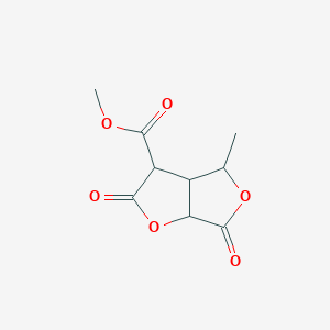 molecular formula C9H10O6 B12829484 Methyl 4-methyl-2,6-dioxohexahydrofuro[3,4-b]furan-3-carboxylate CAS No. 76311-86-9