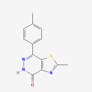 molecular formula C13H11N3OS B12829487 2-methyl-7-(4-methylphenyl)[1,3]thiazolo[4,5-d]pyridazin-4(5H)-one CAS No. 1105189-68-1