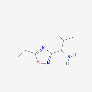 1-(5-Ethyl-1,2,4-oxadiazol-3-yl)-2-methylpropan-1-amine