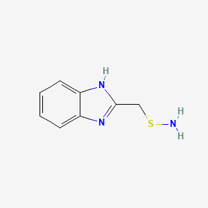 molecular formula C8H9N3S B12829580 S-((1H-Benzo[d]imidazol-2-yl)methyl)thiohydroxylamine CAS No. 41066-73-3