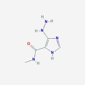 molecular formula C5H9N5O B12829601 4-hydrazinyl-N-methyl-1H-imidazole-5-carboxamide CAS No. 741206-64-4