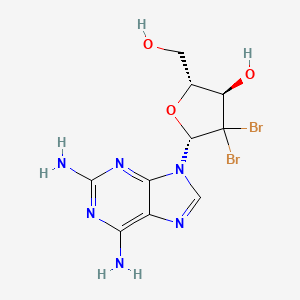 (2R,3R,5R)-4,4-Dibromo-5-(2,6-diamino-9H-purin-9-yl)-2-(hydroxymethyl)tetrahydrofuran-3-ol