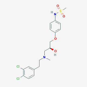 molecular formula C19H24Cl2N2O4S B12829650 (S)-N-(4-(3-((3,4-Dichlorophenethyl)(methyl)amino)-2-hydroxypropoxy)phenyl)methanesulfonamide 